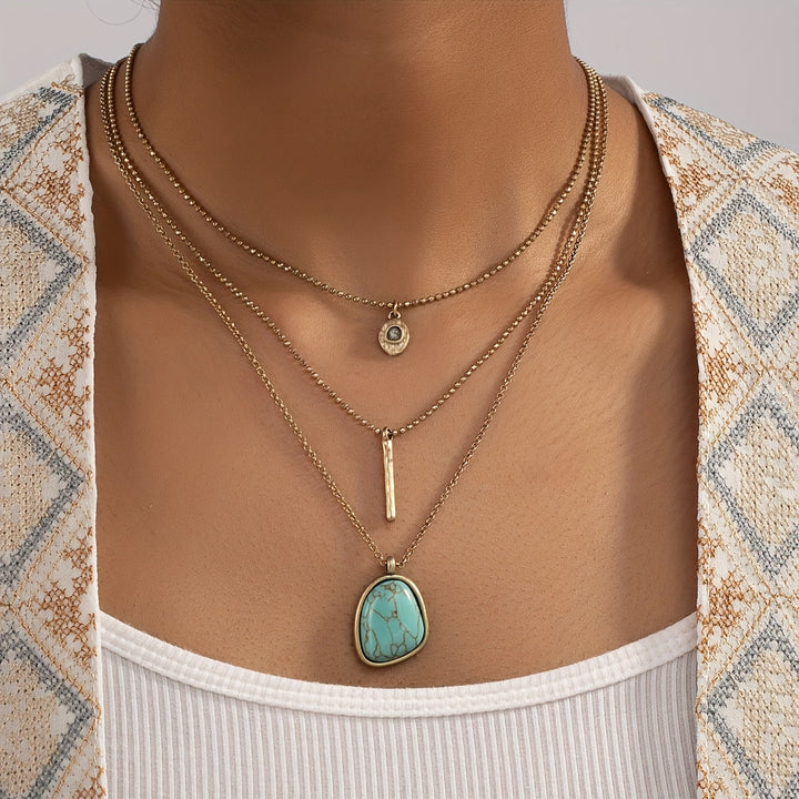 Three Tier Layer Boho Necklace