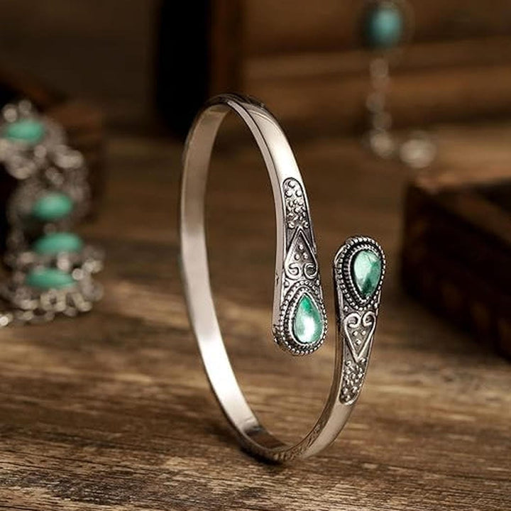 Ethnic Style Inlaid Imitation Stone Bracelet