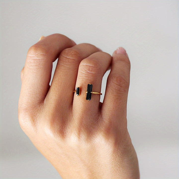 Minimalist Obsidian Timeless Ring