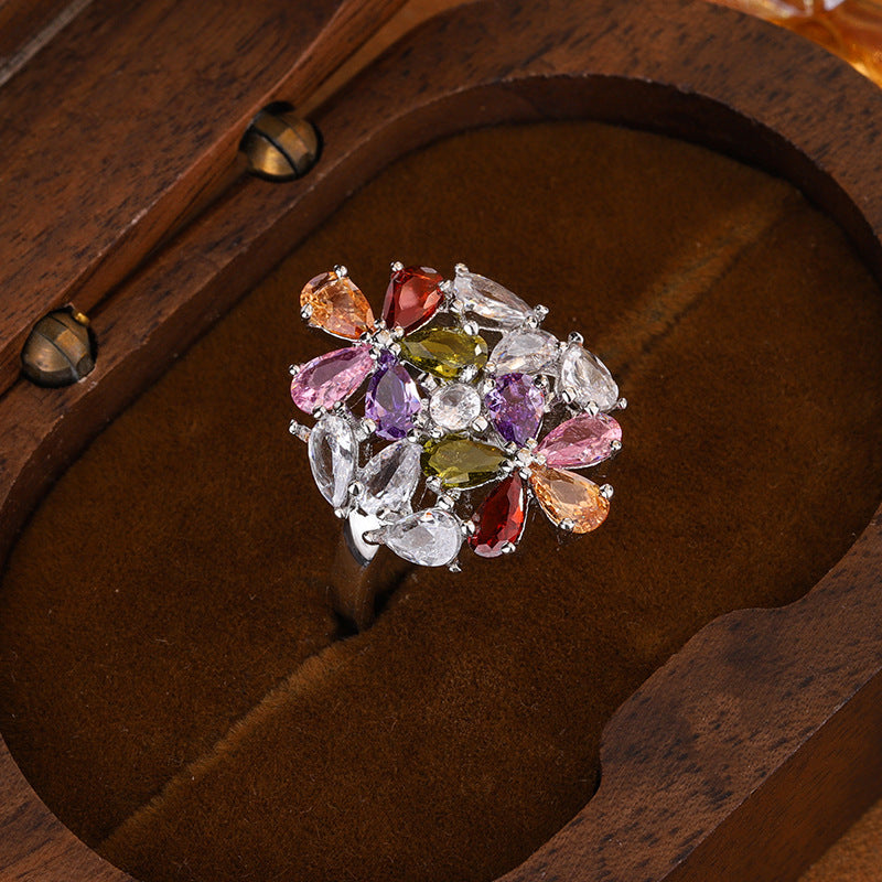 Multicolour Petal Bloom Ring