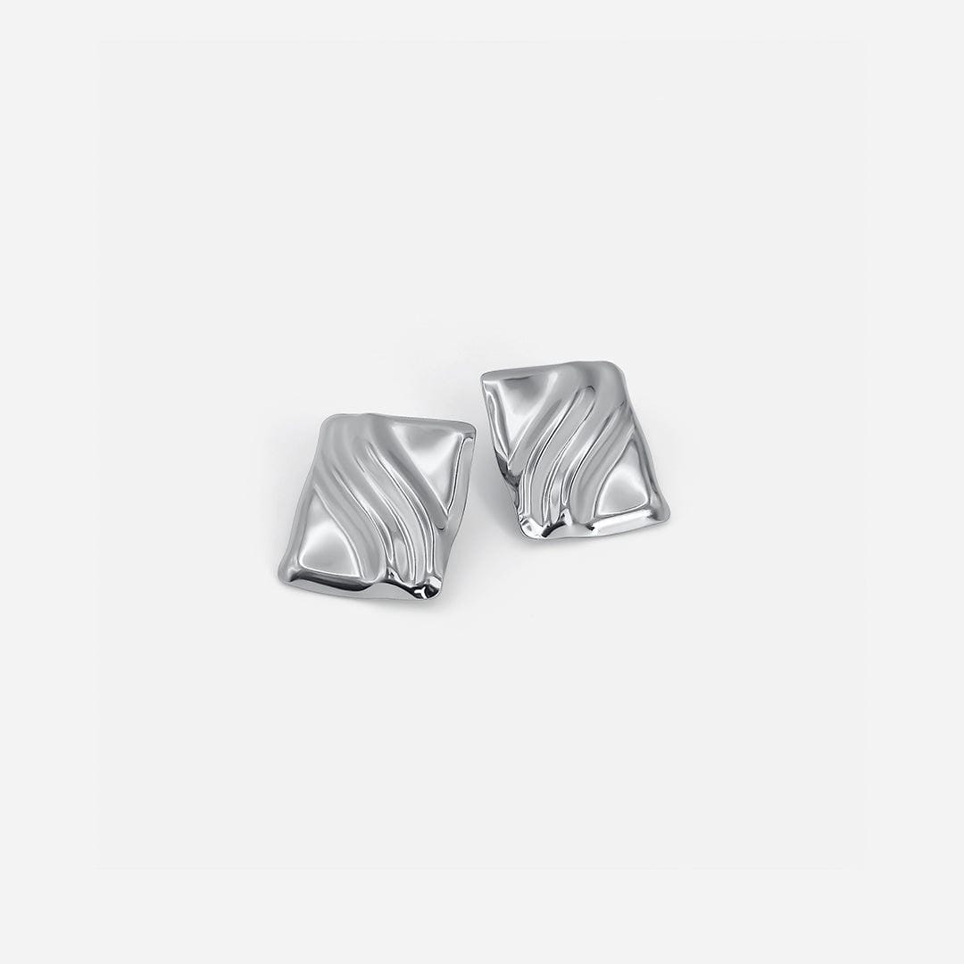 Timeless Silver Cube Statement Studs
