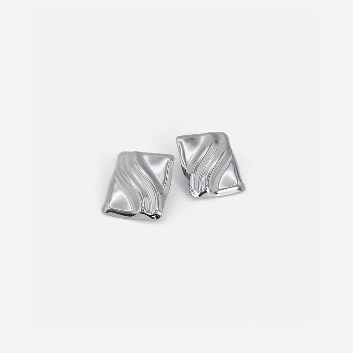 Timeless Silver Cube Statement Studs