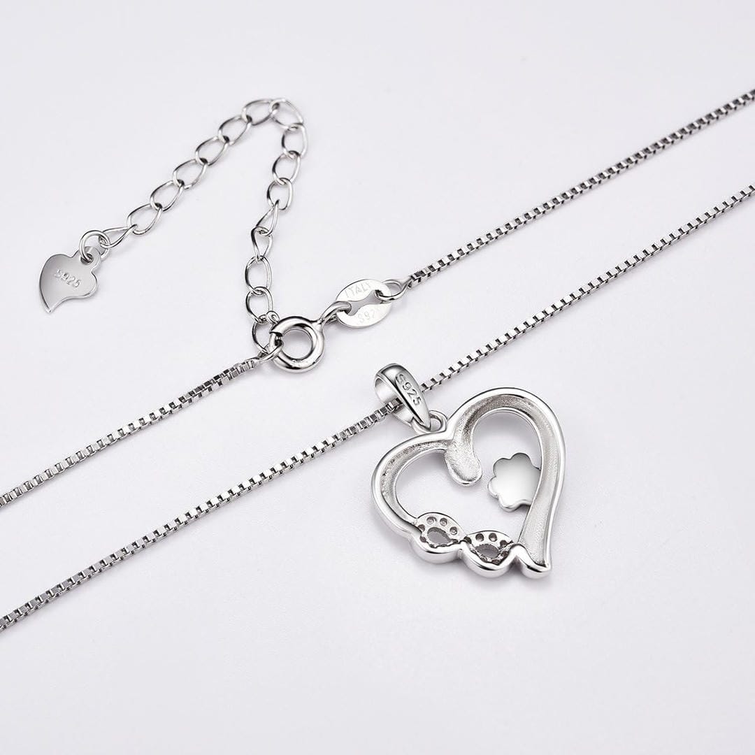Infinity Charm Paw Heart Necklace