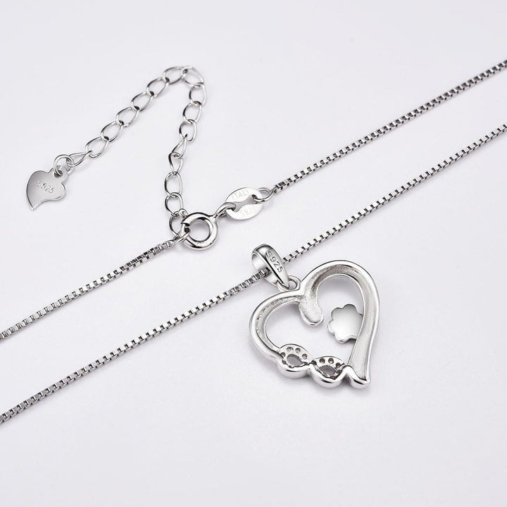 Infinity Charm Paw Heart Necklace