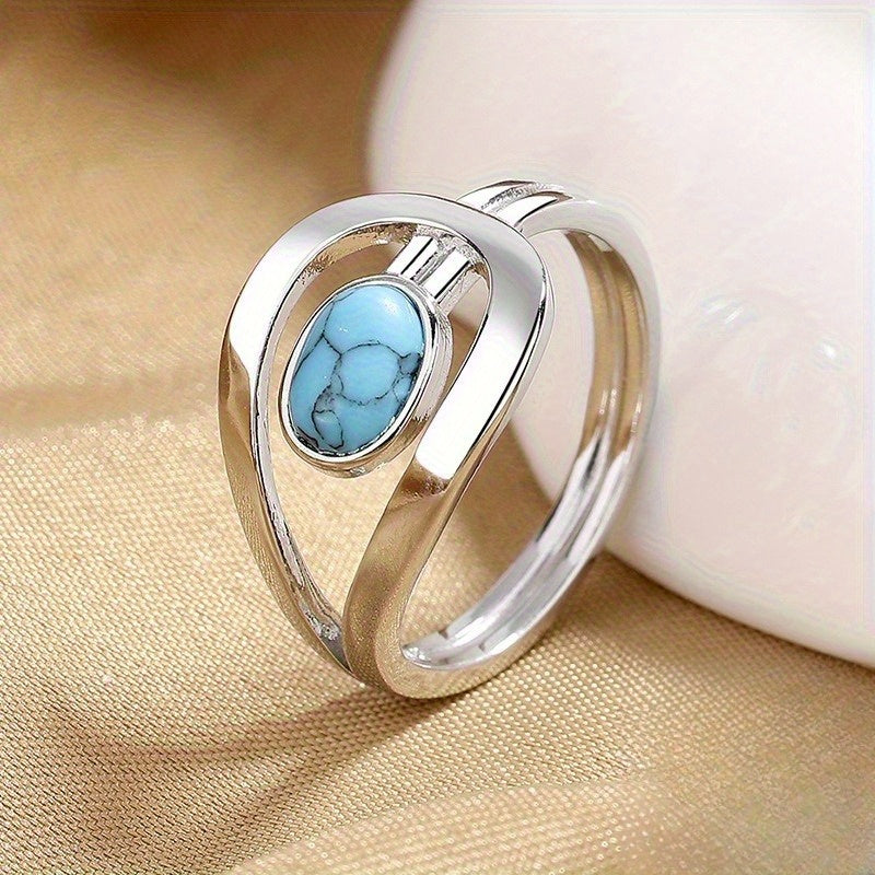 White Gold Turquoise Ring