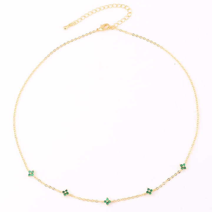 Emerald Spark Charm Necklace