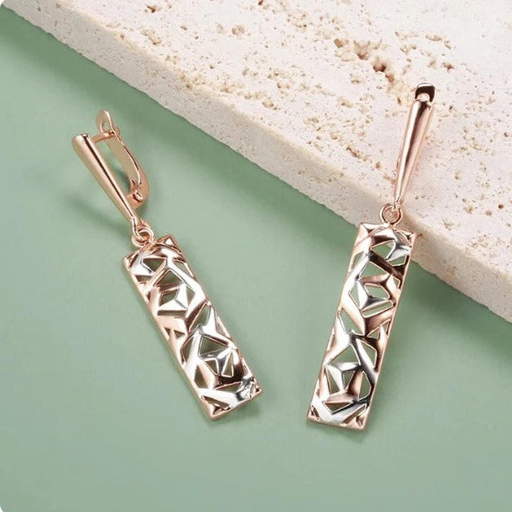 Textured Bar Dangle Earrings