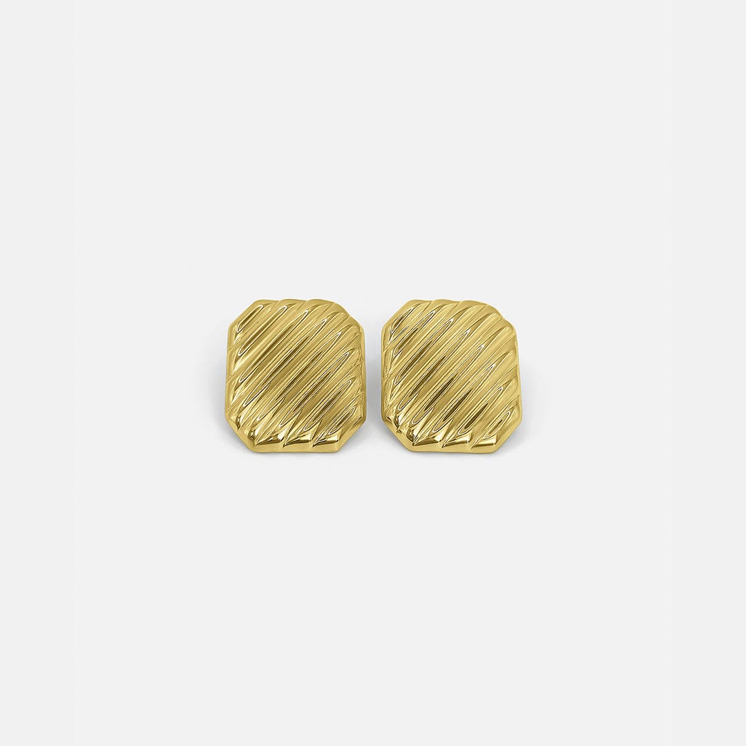 Dazzling Camilla Sculptural Gold Earrings