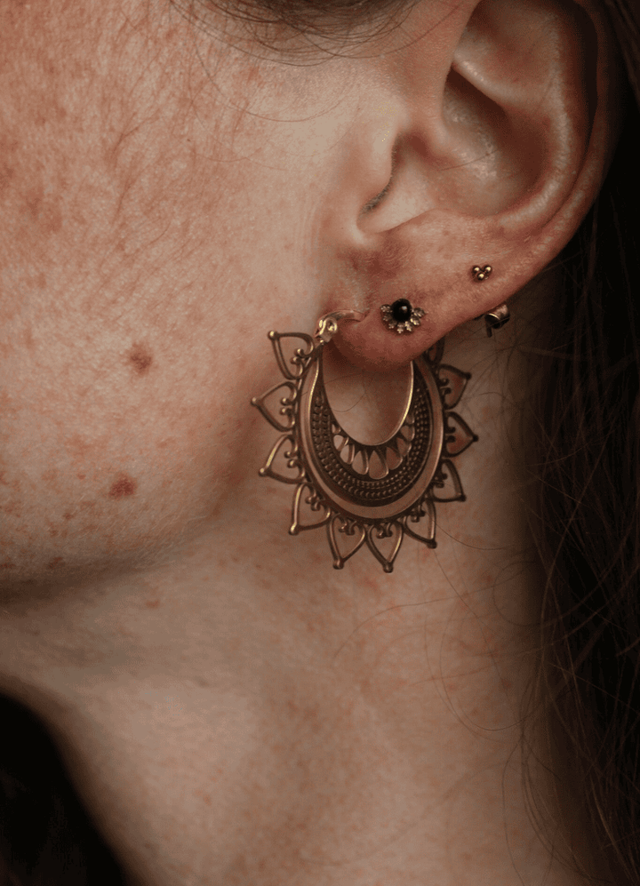 Gorgeous Half Sun Stud Earrings