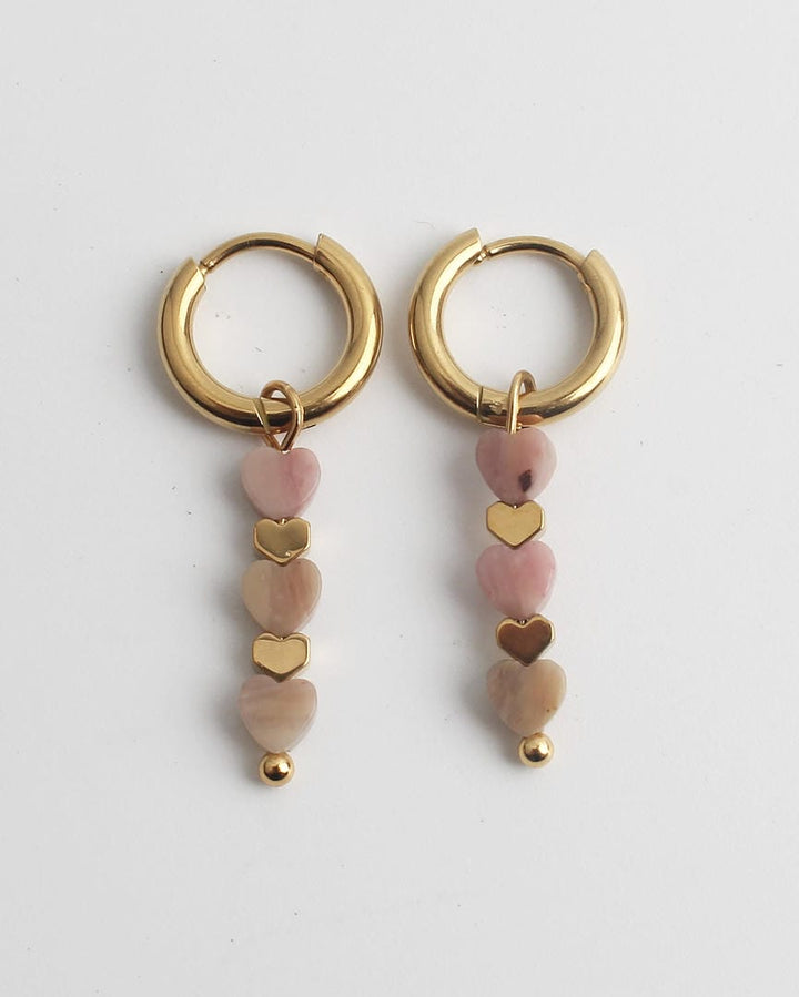 Triple Heart Earrings