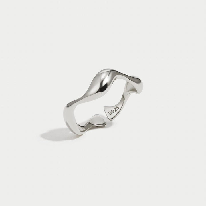 Waves Minimalist Adjustable Ring