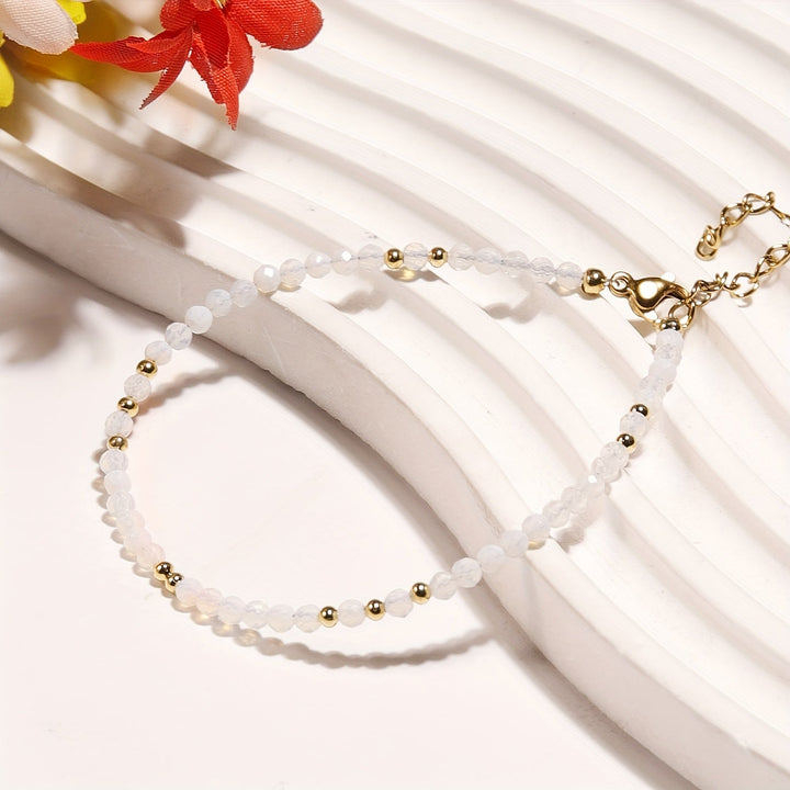 Natural Moonstone and Sunstone Bracelet