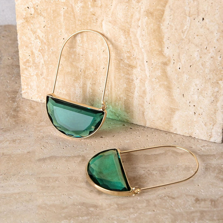 Half Moon Translucent Hoop Earrings