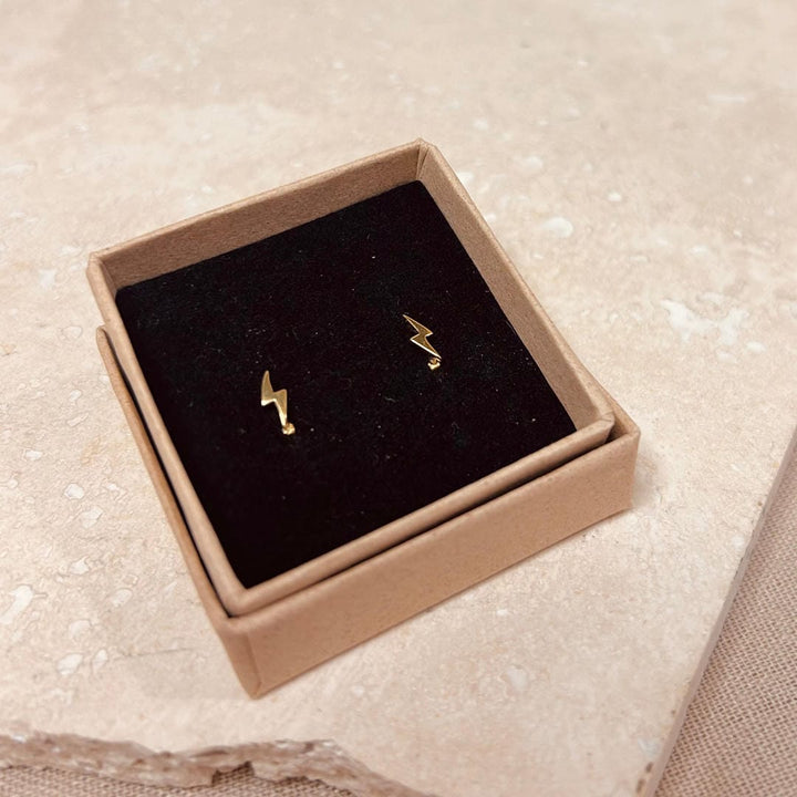 Lightning Bolt Micro Hoops