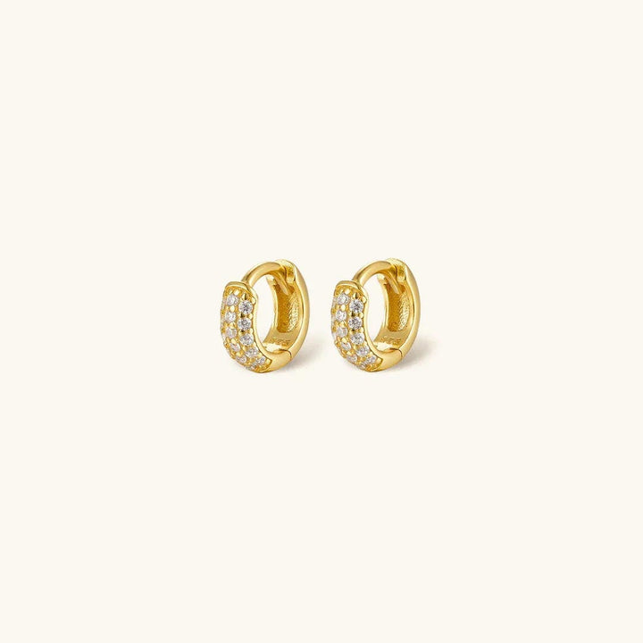 Radiant Chunky Paved Huggie Earrings