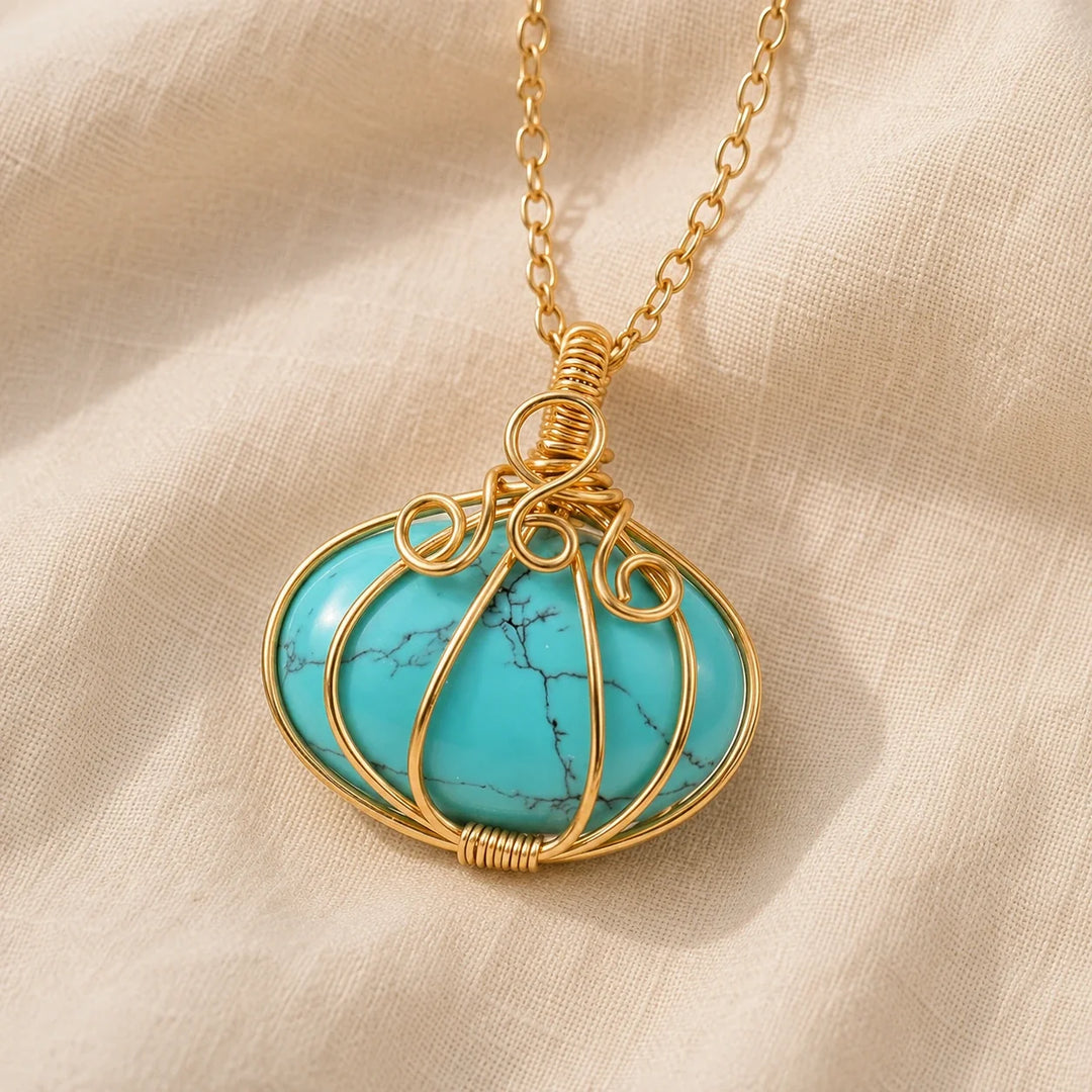 Antique Mermaid – Golden Necklace With Handmade Pendant