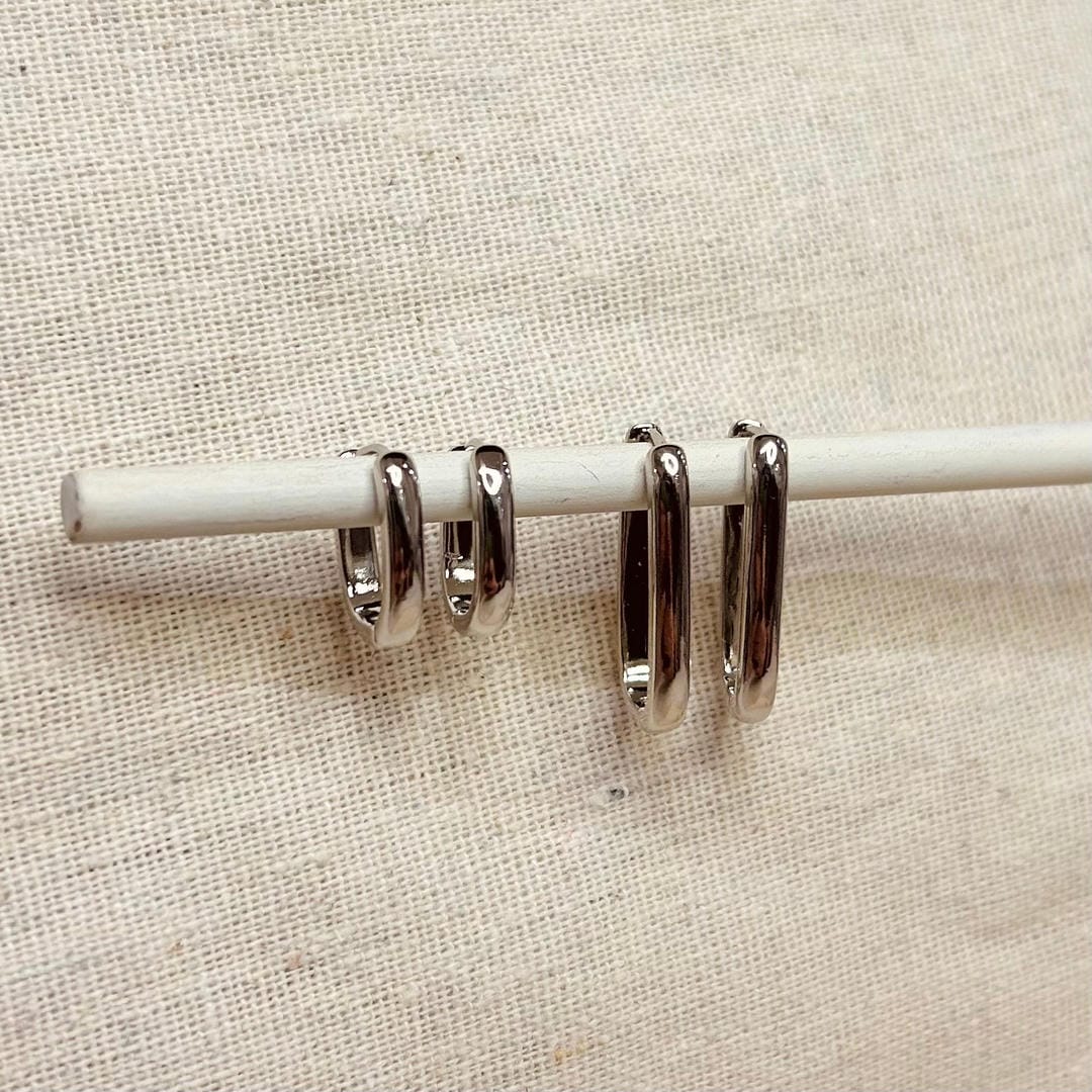 Set of 2 Pairs Everyday Oval Hoops Gold Silver