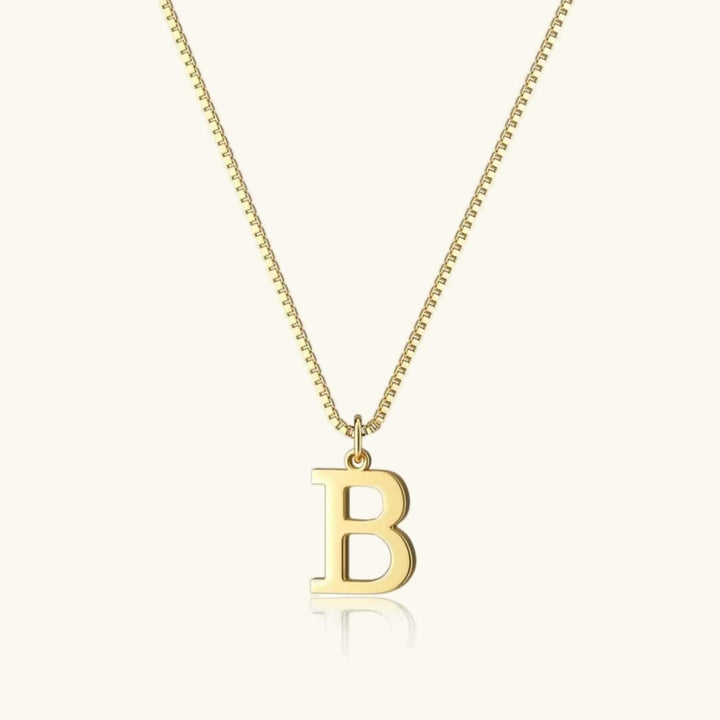 Vintage Letter Initial Gold Necklace