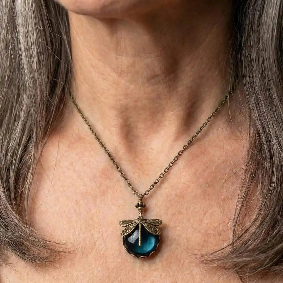Classic Vintage Dragonfly Necklace