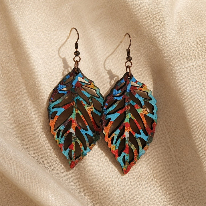 Nature Wooden Leaf Earrings