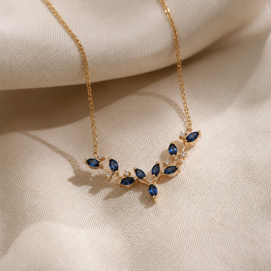 Blue Sapphire Pendant Necklace