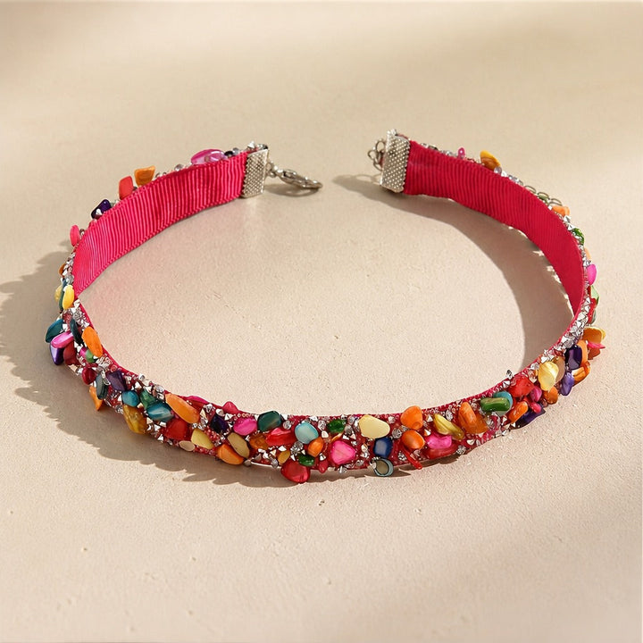 Boho Crushed Stone Choker Necklace