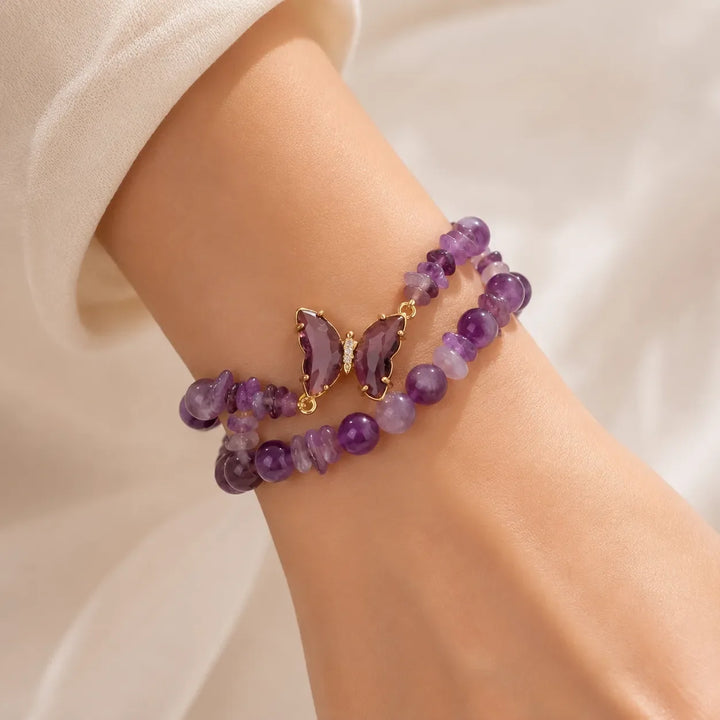 Butterfly Beaded Bracelet Set