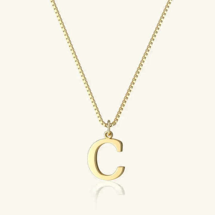Vintage Letter Initial Gold Necklace