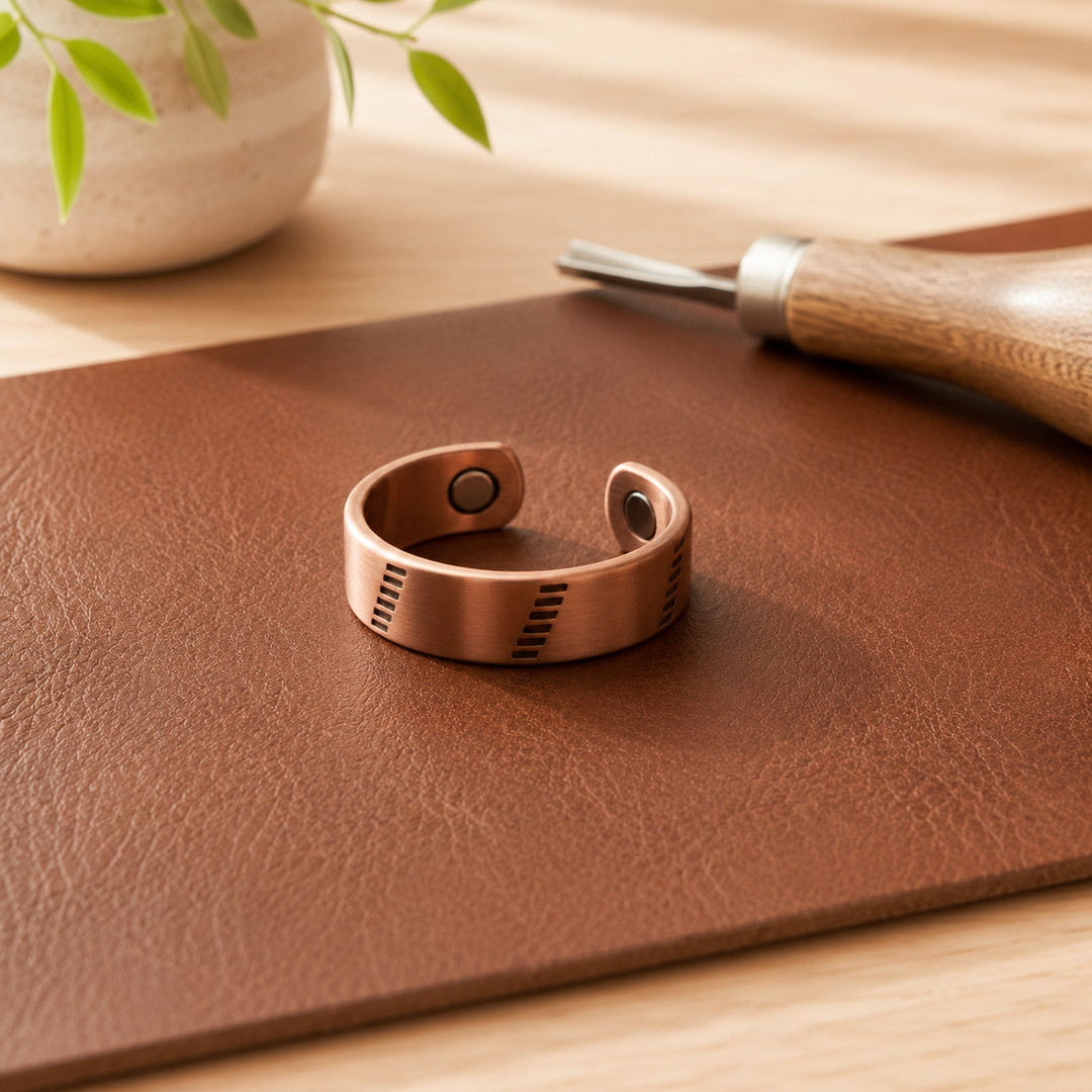 Notched Copper Ring