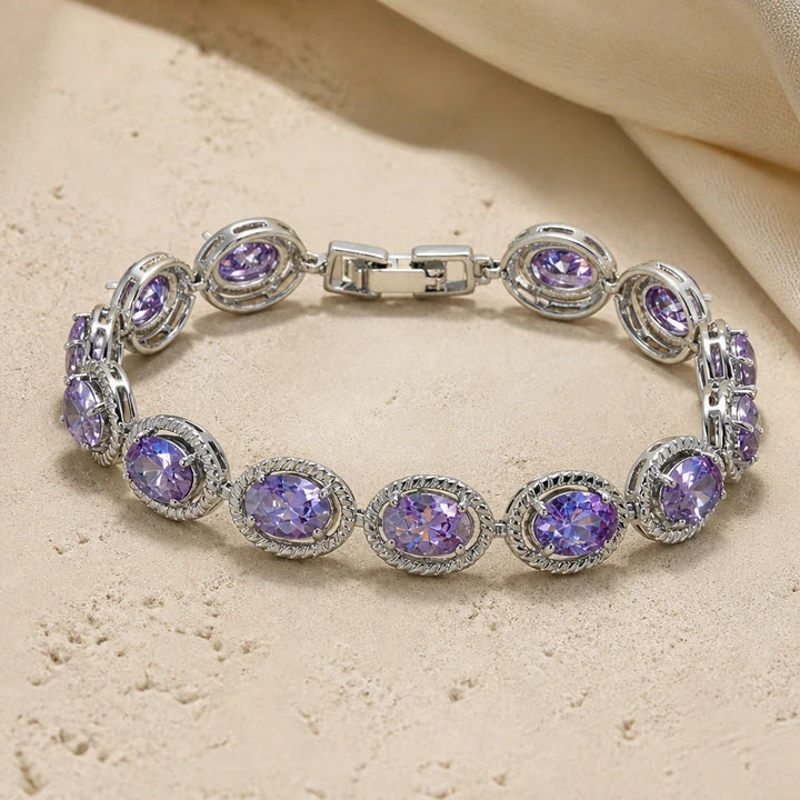 Cubic Zirconia Link Bracelet