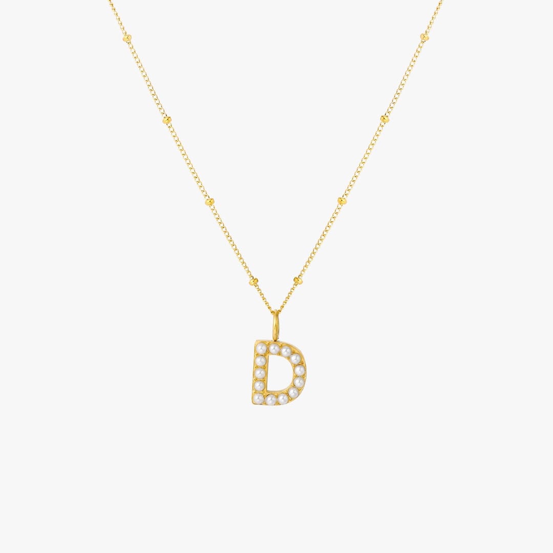 Pearl Initial Pendant Necklace