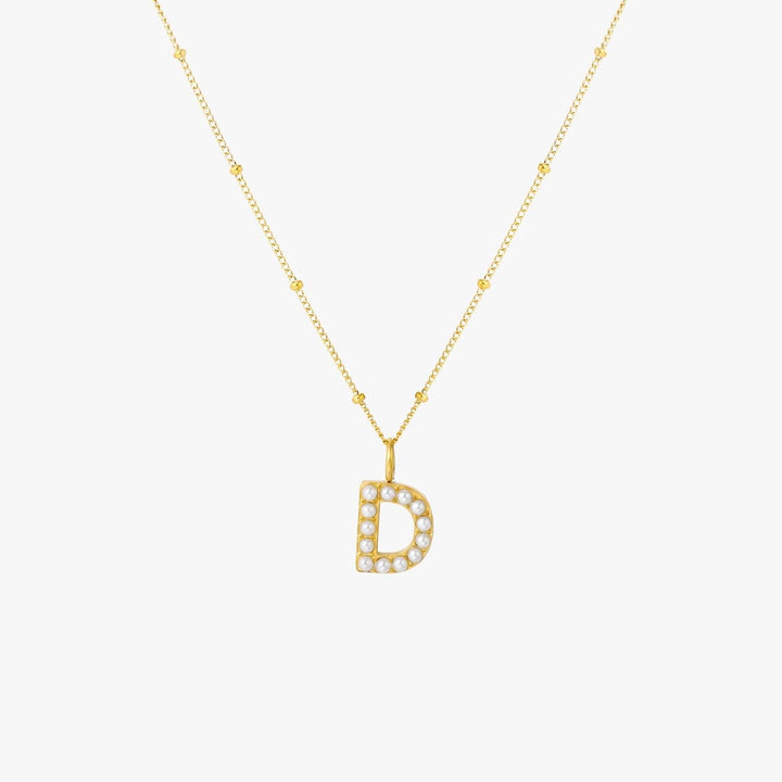 Pearl Initial Pendant Necklace