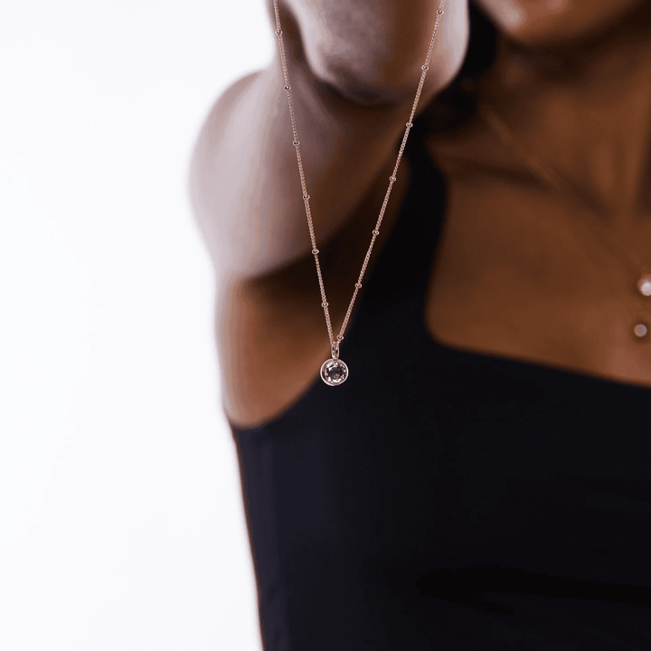 Luminous Circle Gemstone Necklace