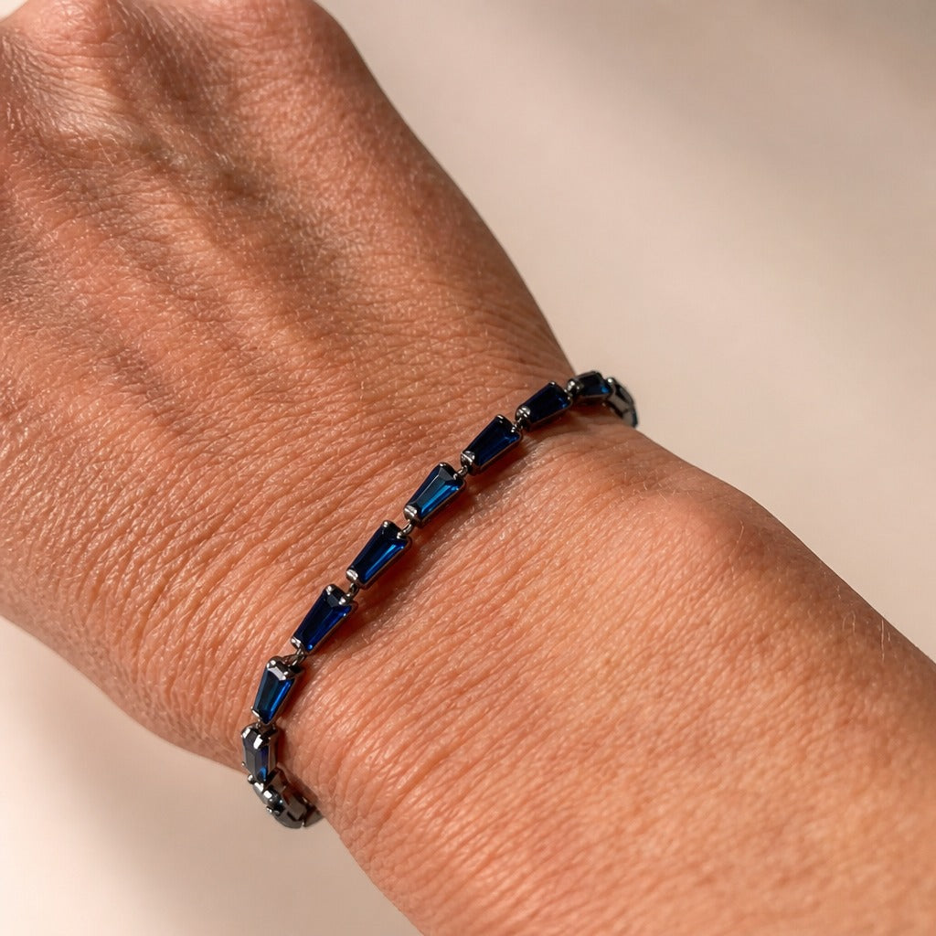 Dazzling Blue Zirconia Tennis Bracelet