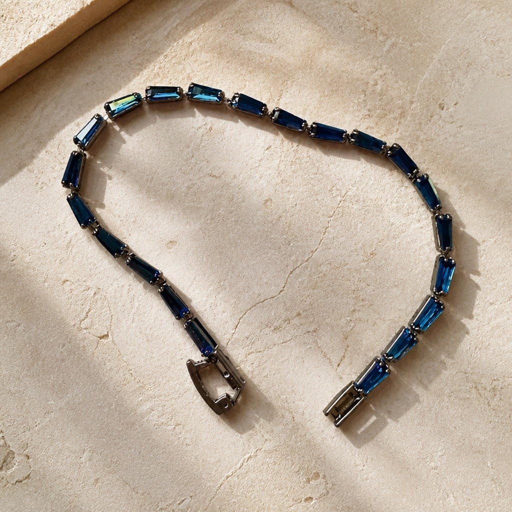 Dazzling Blue Zirconia Tennis Bracelet
