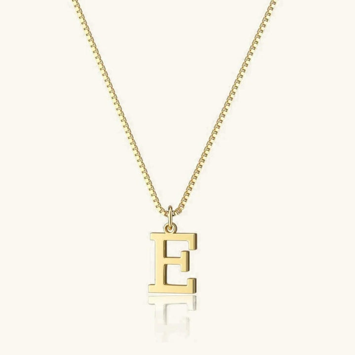 Vintage Letter Initial Gold Necklace