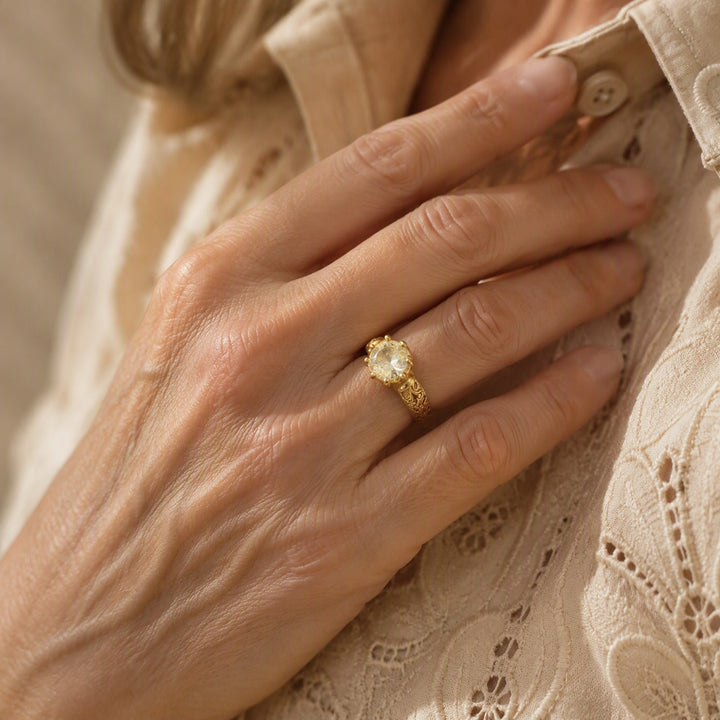 Exquisite Exotic Zirconia Ring