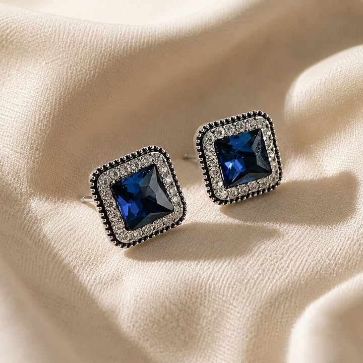 Exquisite Sapphire Stud Earrings