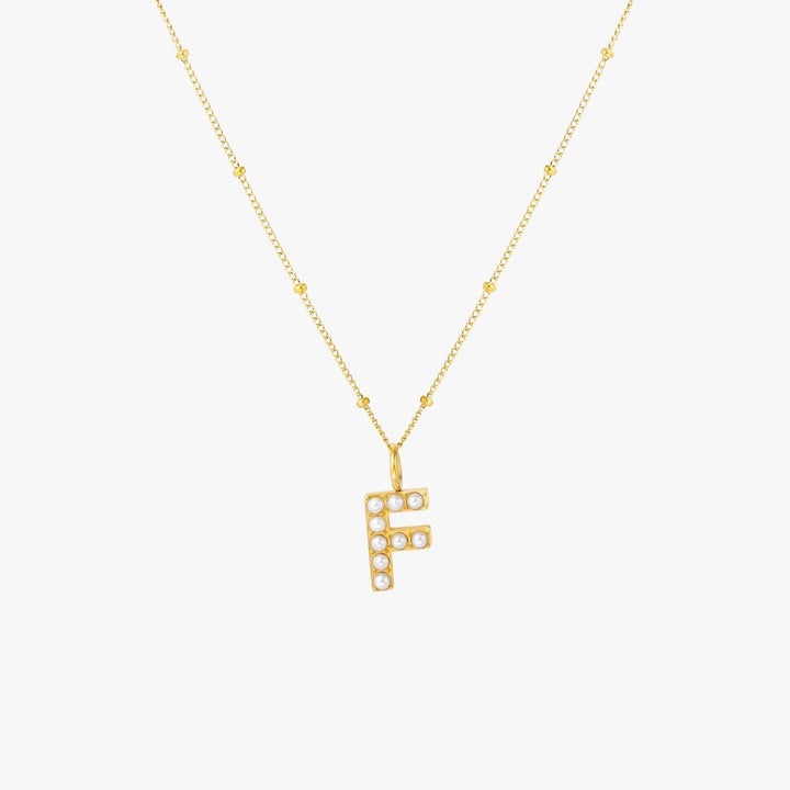 Pearl Initial Pendant Necklace