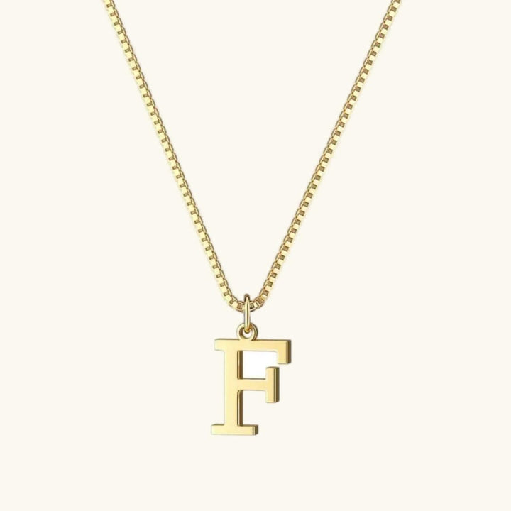 Vintage Letter Initial Gold Necklace