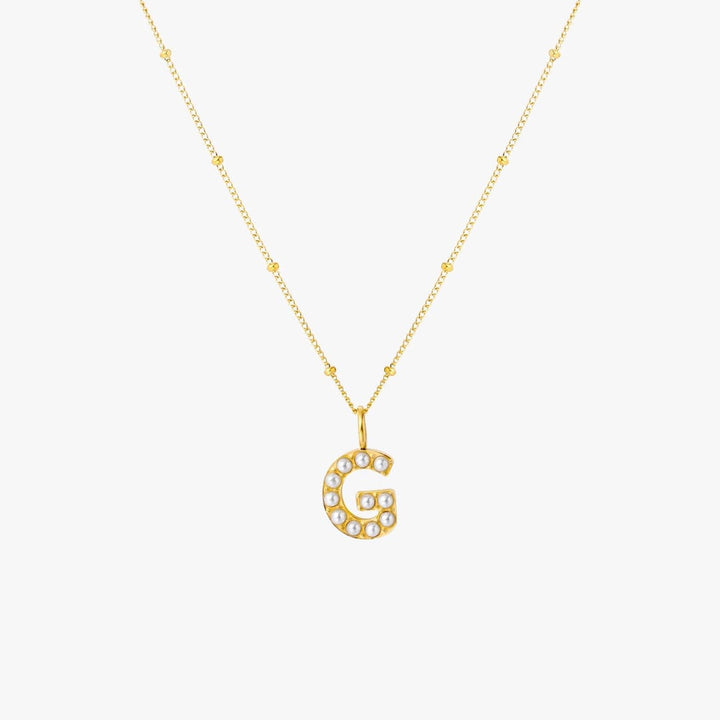 Pearl Initial Pendant Necklace
