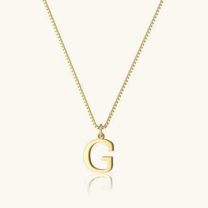Vintage Letter Initial Gold Necklace