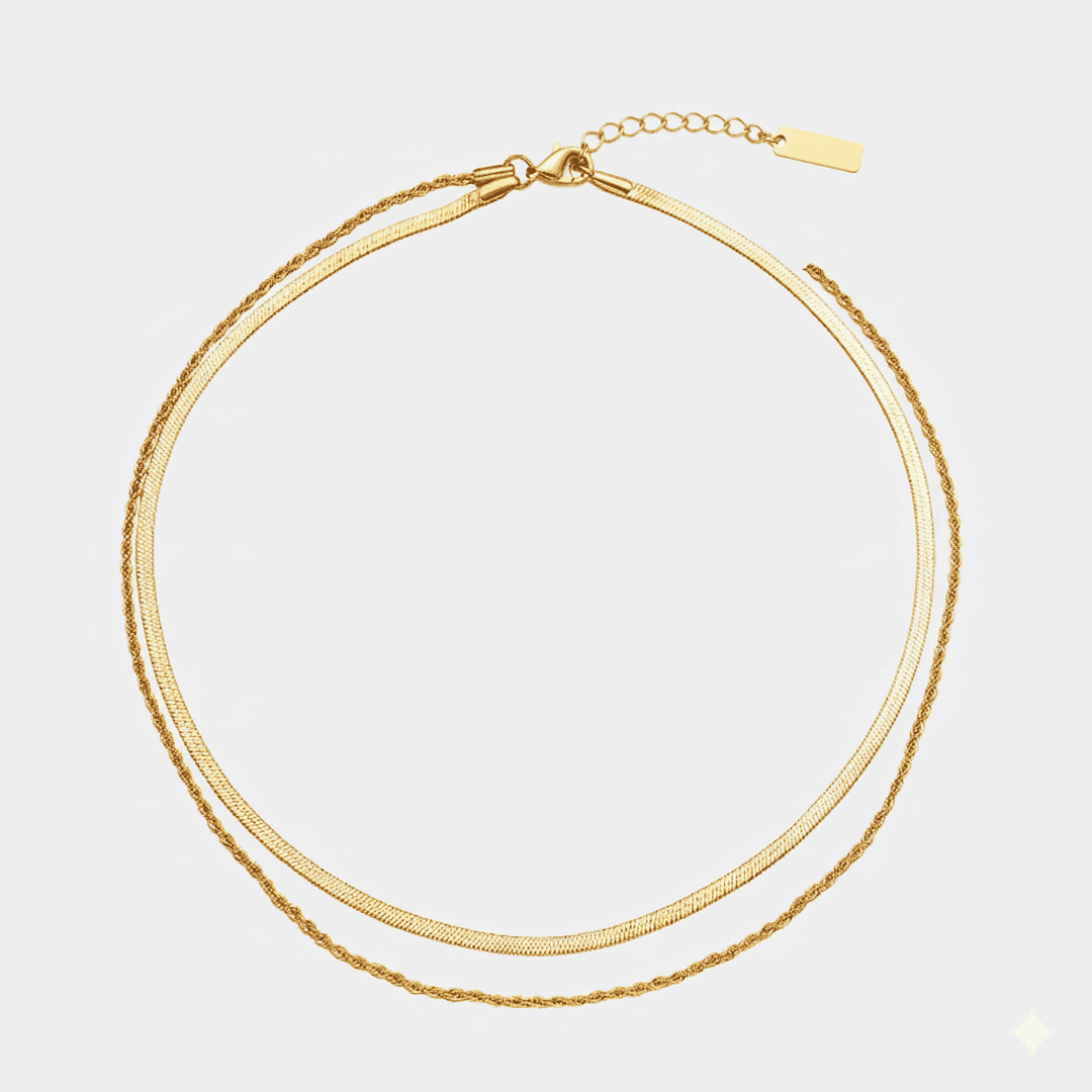 Elegant Flow Layered Necklace Set