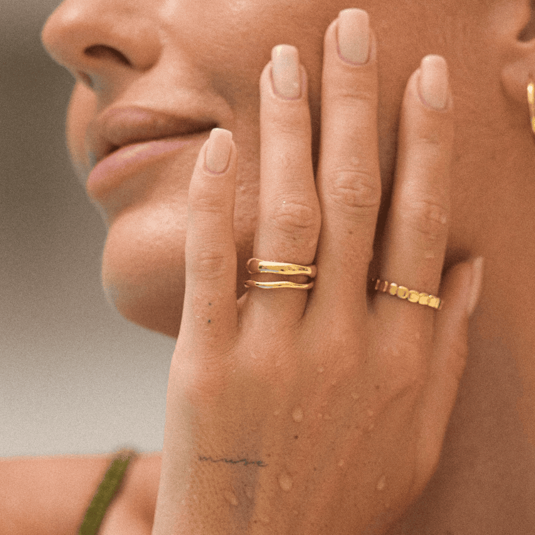 Twin Glow Stackable Ring Duo