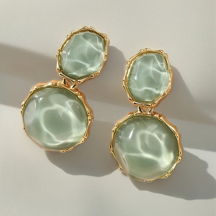 Geometric Gold Stud Earrings
