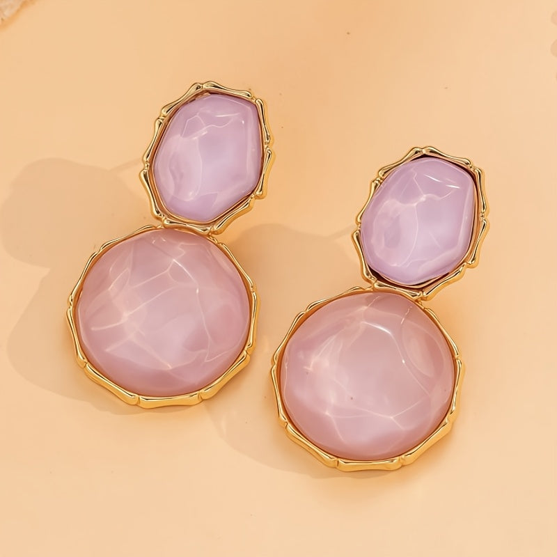 Geometric Gold Stud Earrings
