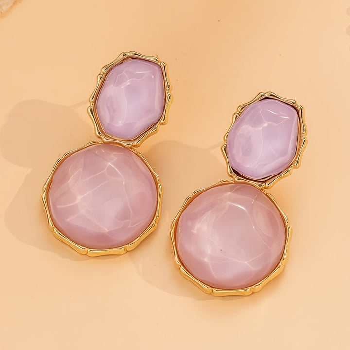 Geometric Gold Stud Earrings