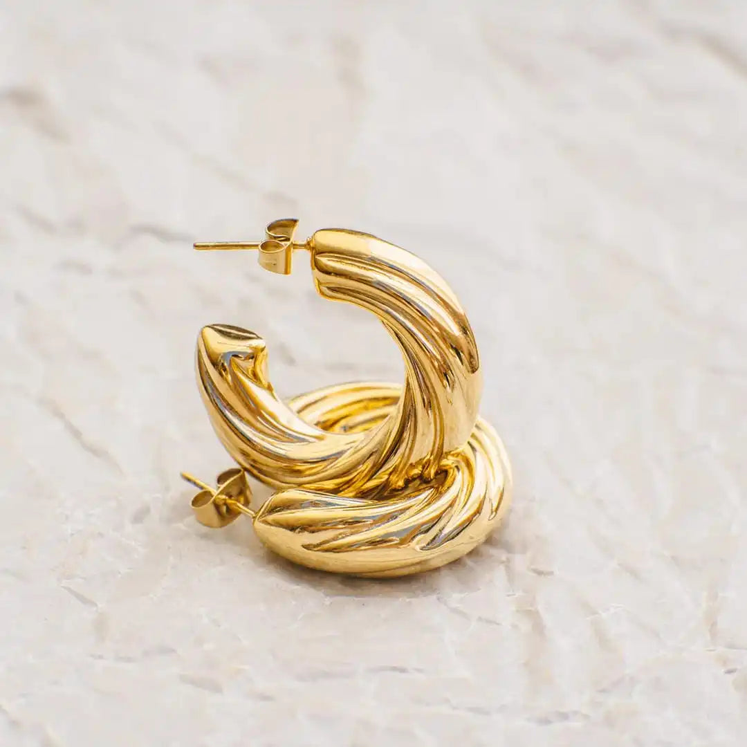 Everyday Chunky Twist Hoops
