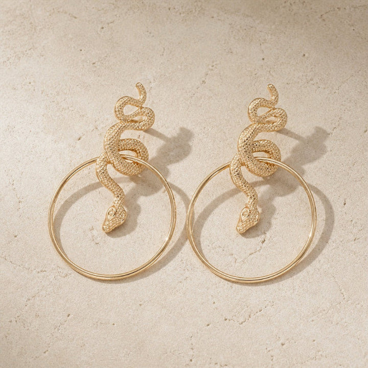 Majestic Geometric Snake Earrings