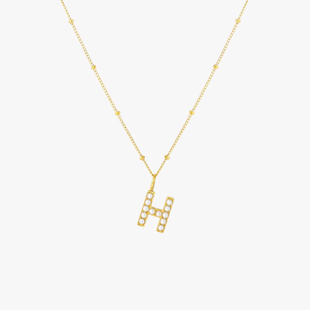 Pearl Initial Pendant Necklace